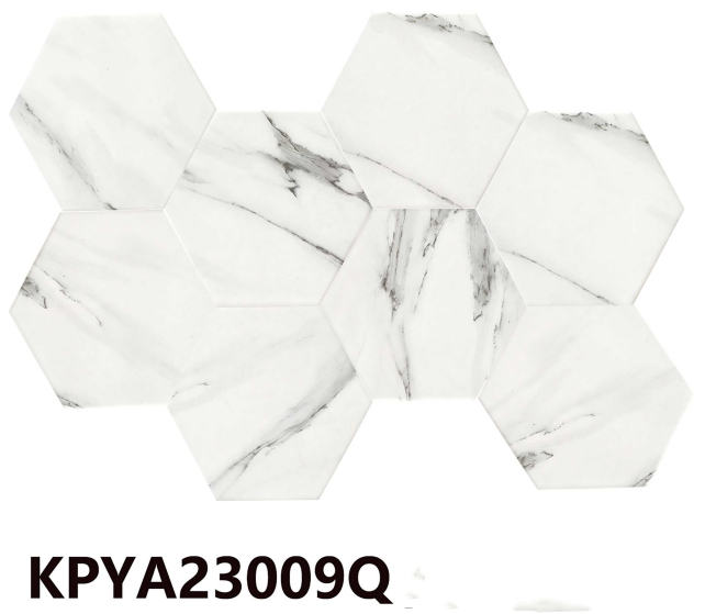 Carrara- hexagon tiles