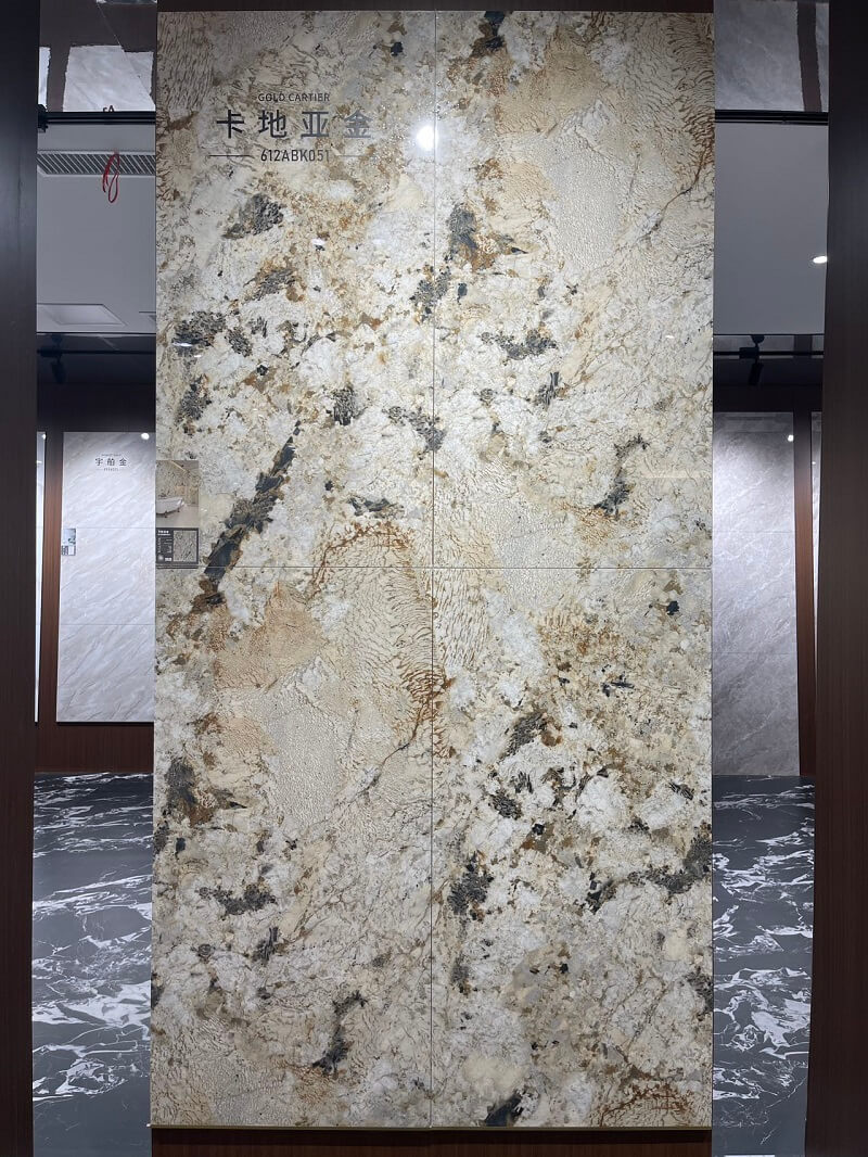 600&times;1200 Luxury Stone Tiles with Gold Plating 612ABK051