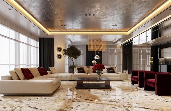 600×1200 Luxury Stone Tiles with Gold Plating 612ABK051